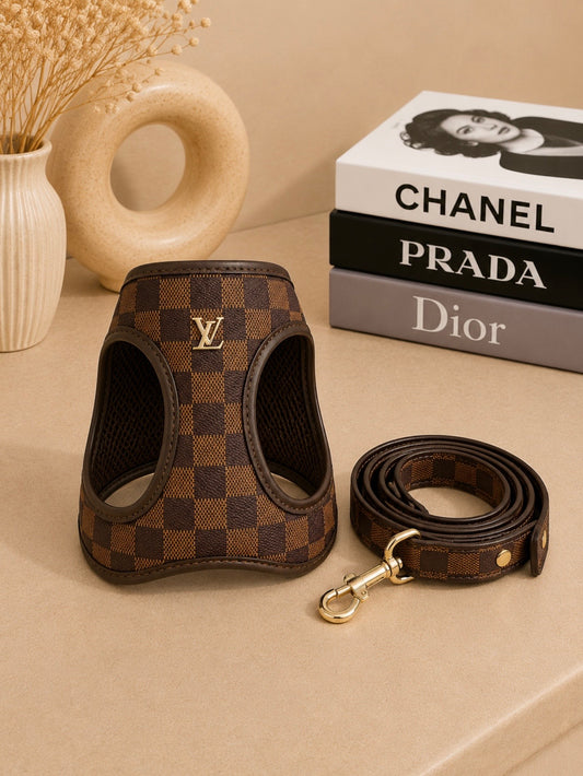 Pet Harness Ls/Vn Brown Damier Σαμαράκι