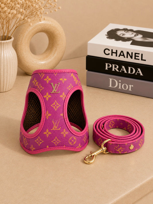 Pet Harness Ls/Vn Fuxia Monogram Σαμαράκι