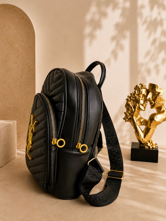 Backpack Y/SL Black Bag Capitone
