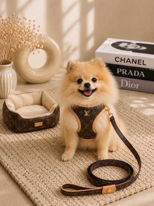 Pet Harness Ls/Vn Beige Monogram Σαμαράκι
