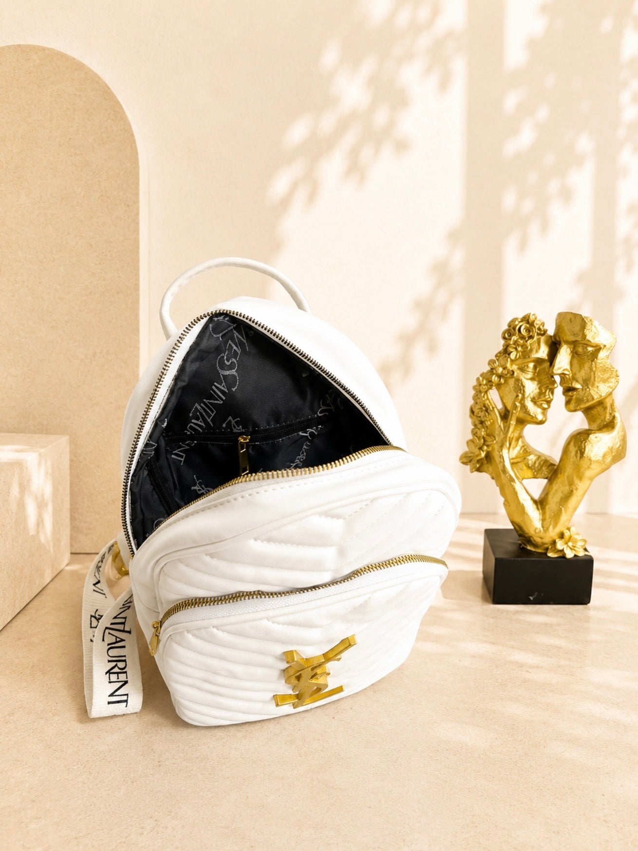 Backpack Y/SL White Bag Capitone