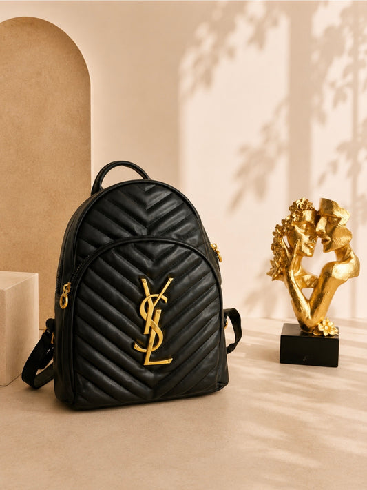 Backpack Y/SL Black Bag Capitone