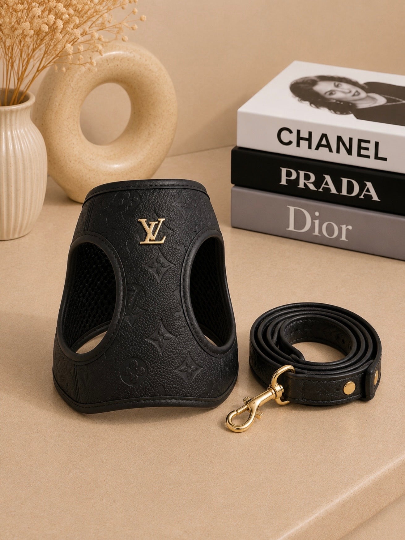 Pet Harness Ls/Vn Black Monogram Σαμαράκι