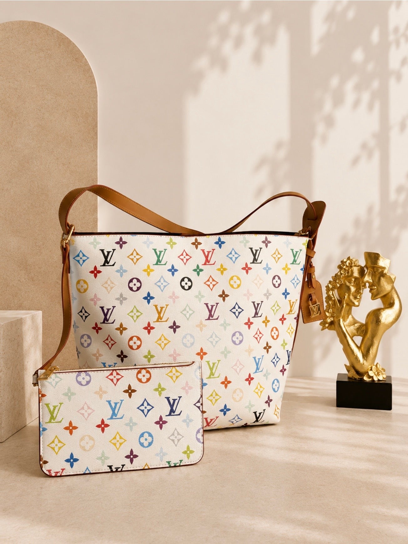 Shopping Bag White Ls/Vn Muracami