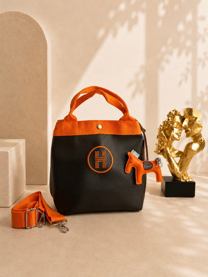 Bag Her/Es Black Horse Orange