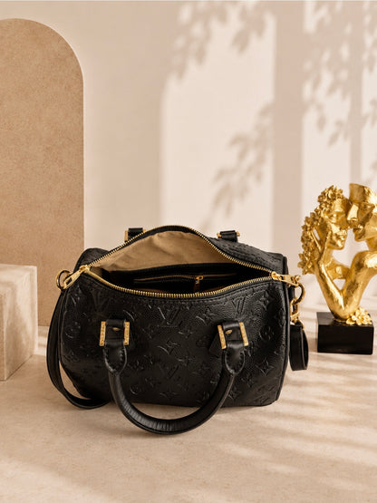 Speedy Bag Ls/Vn Monogram Black