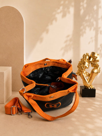 Bag Her/Es Black Horse Orange
