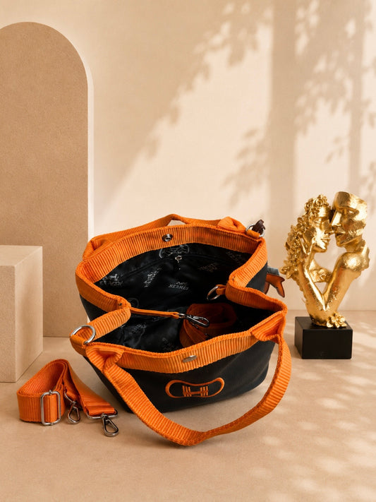 Bag Her/Es Black Horse Orange