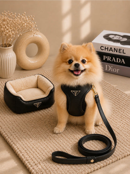 Pet Harness Pr/Da Black Monogram Σαμαράκι