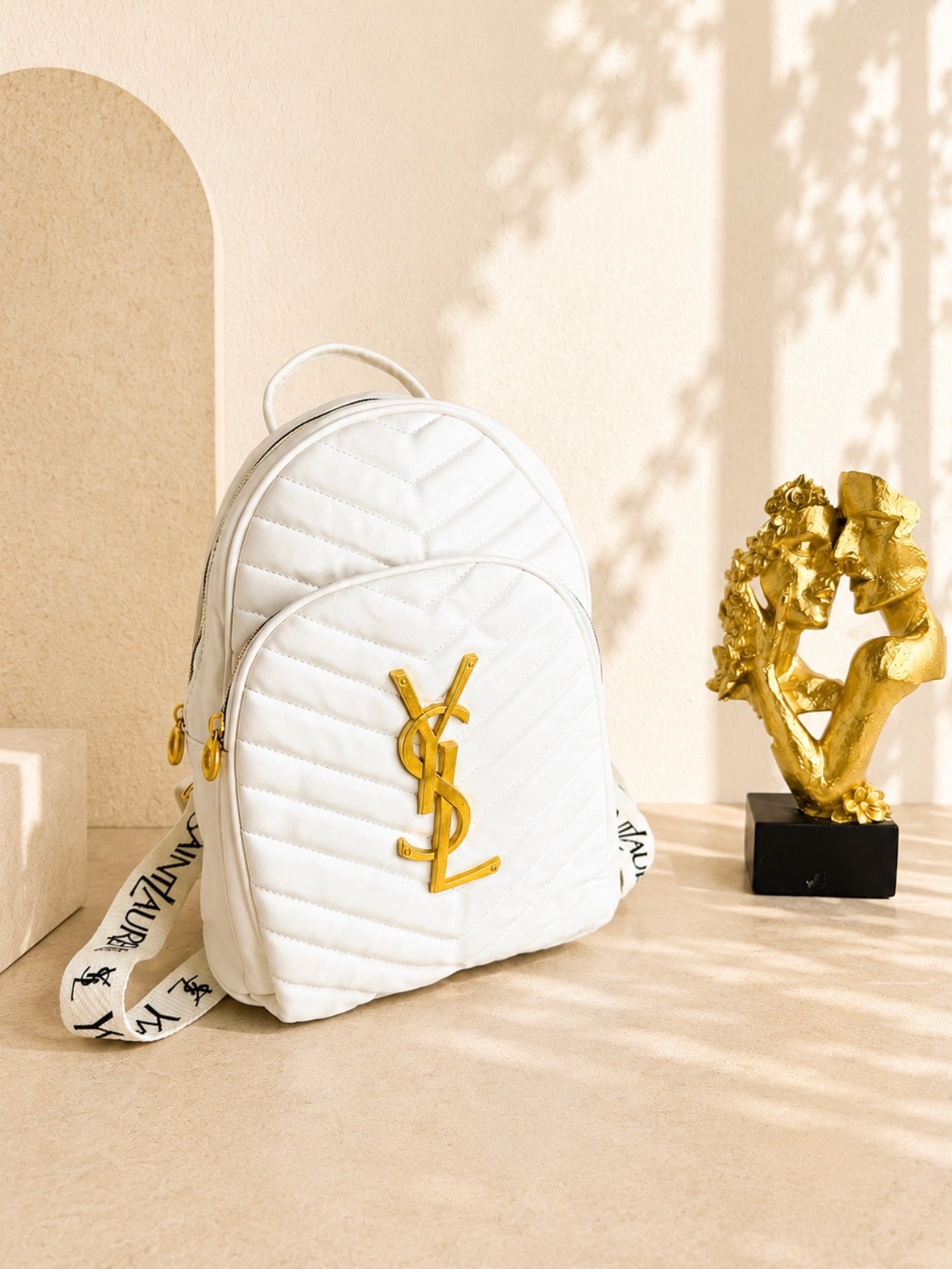 Backpack Y/SL White Bag Capitone