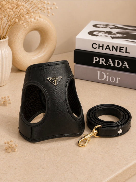 Pet Harness Pr/Da Black Monogram Σαμαράκι