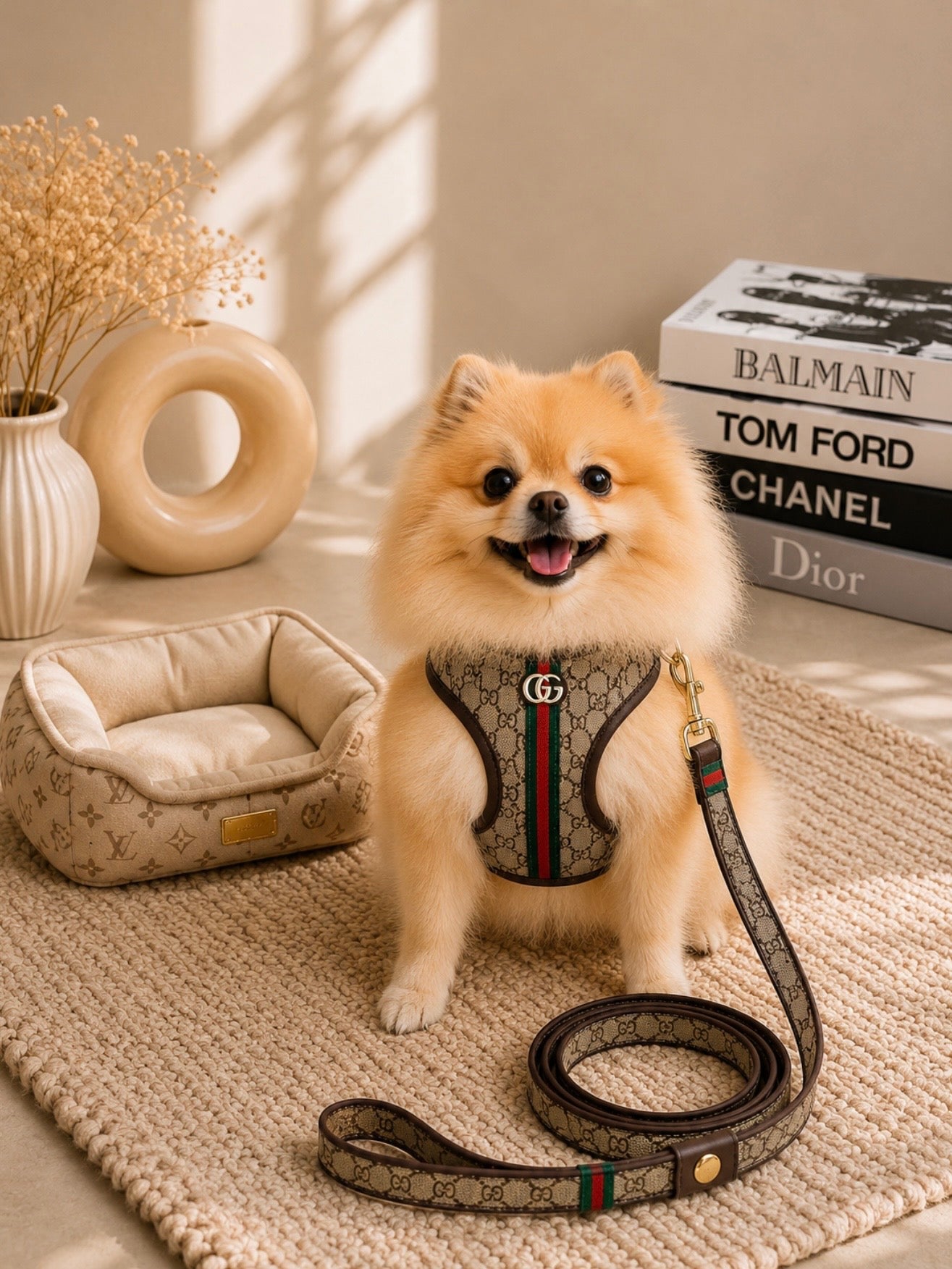 Pet Harness G/G Classic Monogram Σαμαράκι