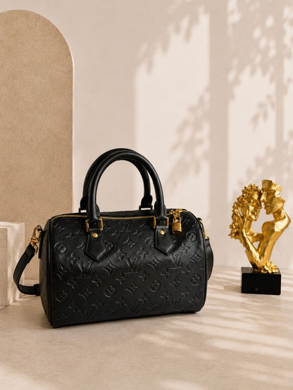 Speedy Bag Ls/Vn Monogram Black